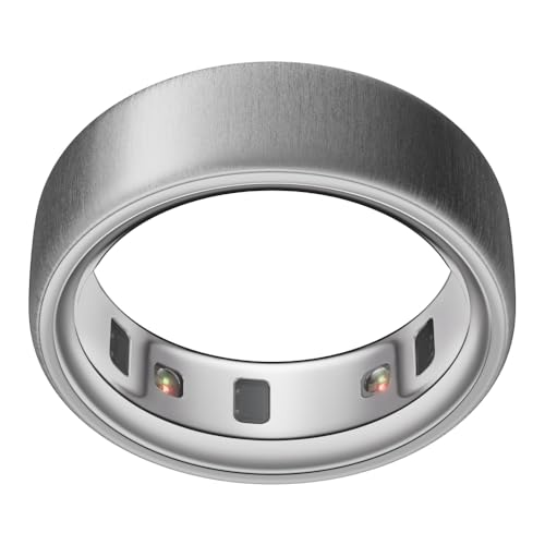 Oura Ring 4 – Brushed Silver – Size 8 – Smart Ring – Size First with Oura Ring 4 Sizing Kit – Sleep Tracking Wearable – Heart Rate – Fitness Tracker – Up to 8 Days of Battery Life