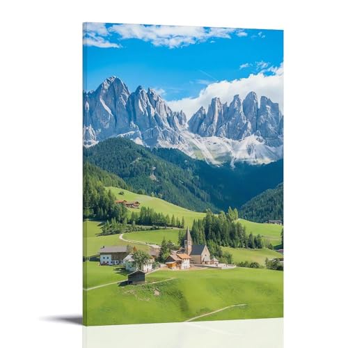 LRXDECOR Dolomites Italy - Lienzo estético elegante para decoración única del hogar, 60 x 90 cm, estilo marco 8