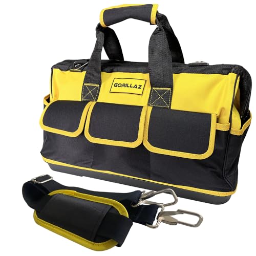 Bolsa Mala Para Ferramentas Eletricista Pedreiro Instalador Oxford 600D 16 Bolsos 20 Polegadas Fundo de Borracha