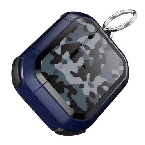 YOUULAR ���ʃP�[�X AirPods Pro�w�b�h�z���P�[�X�A�~���^���[�n�[�h�V�F�����ʕی�J�o�[�J���r�i�t���A�u���[