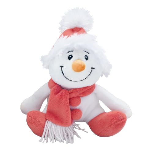 TRÖTSCH - Plüsch Schneemann rot 16 cm : EIN Schnemann zum Kuscheln und Knuddeln!