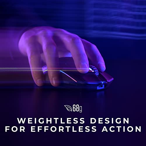 Image of Glorious Gaming Model O 2 Wireless Gaming Mouse - Hybrid 2.4GHz & Bluetooth Wireless, 68g Superlight, Long Battery Life, 26k BAMF 2.0 Sensor, RGB, Ambidextrous, 6 Buttons, PTFE Feet - Black