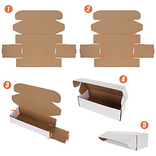 20 Pack 500 Count Trading Card Storage Box Corrugated Cardboard Baseball Card Box For Shipping, Hockey Cards Hobby Box Cardboard Sleeves For Cards, Sports Card Storage Boxes White 10X4X2.7 Inch #TOP4