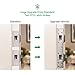 Door Security Plate, Door Reinforcement Plate, Dual Security Strike Plate, Door Security Devices with 5-1/2 inch to 6 inch Hole Spacing's On Latch and Deadbolt, Between Door Jamb and Door
