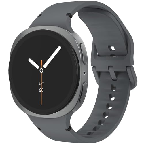 Image of VEMIGON Sport Band Compatible with Samsung Galaxy Watch 8 /8 Classic, No Gap One Click Soft Silicone Replacement Strap for Galaxy Watch 8 40mm 44mm /8 Classic 46mm