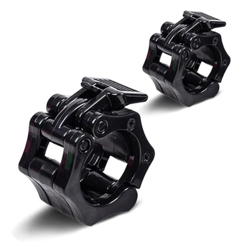 Wailicop Bar Clamps - Punhos de libertação rápida armário de pesos colar de levantamento de pesos 2" / 50 mm / 3 opções de cor adequado para treino físico (preto)