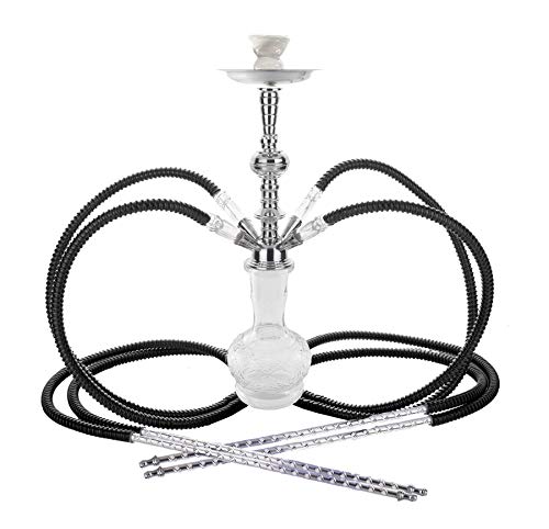 4 Manguera 52 cm Hookah Shisha Narguile agua tubo vidrio fumar venta H-0685