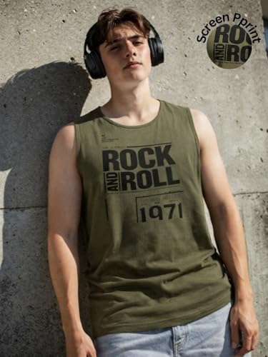 Image of Rigo Stylish Cotton Printed Vest for Men | Round Neck,Regular Fit, Sleeveless T-Shirt Vest for Men | Casual Innerwear Sando for Men & Boys - Perfect for Workouts Gym, Vacations, and Beaches