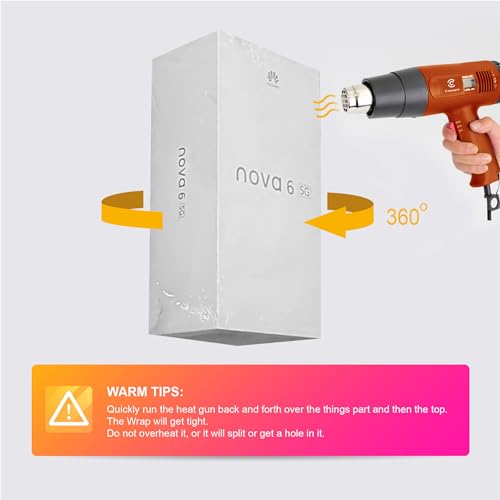 Canwupon RSD-0608-100 Shrink Wrap Bags - 100Pcs 6X8 Inches Clear Pvc Heat Seal Bags For Soap Sleeve Packaging, Bath Bomb,Shoes,Jars,Gift,Tumbler,Heat Sublimation Film For Homemade Diy Projects thumb #5