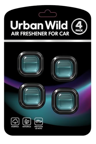 PowerUp Profumatore Auto, 4 Deodoranti Auto Fragranza Macchina Nuova, Elimina Odori per Bocchetta Aria, Design Compatto, Facile da Installare, Fino a 120 Giorni di Profumo, Usa e Getta