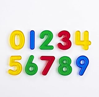EDX Education 75116 Translucent Plastic Numbers, Pack of 10, Translucent Colours