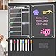 ZXShow 2 Stück a4 kühlschrank Wochenplaner Magnetisch Acryl Wochenplaner Kühlschrank Essensplaner Woche Abwischbar Acryl mit 7 Whiteboard-Stift, für To-do Listen, Menüplanung und Einkaufsliste
