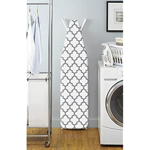 Whitmor Deluxe Ironing Board Cover and Pad-Medallion, Medallian Gray Cover