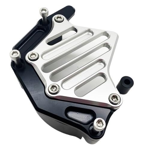 FLFHDUP Motorrad Kettenschutz Passend für Kawasaki Z900 ABS Z900RS SE Cafe Racer 2021–2024. Vordere Kettenradabdeckung, dekorativer Panelschutz. Kettenschützer(Silver)