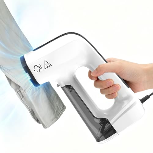 PKBD Plancha de Vapor de Mano para Ropa Ideal para Hogar y Viajes,Blanco