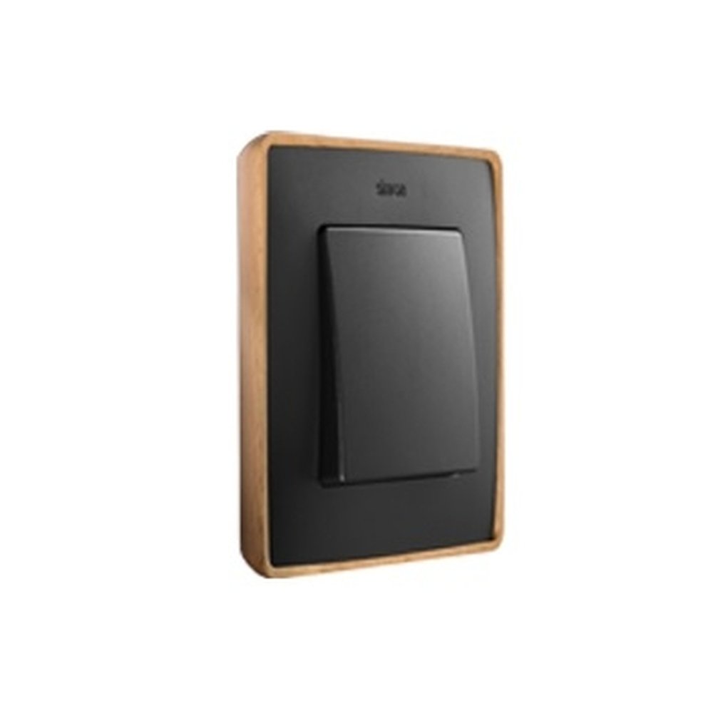 Simon 8201630 - 271 - Frame 3 Elem. Graphite Base Wood (Beech 100% PEFC Certified), Graphite Grey