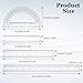 Ruler Protractor Set, 6'' Plastic Protractor and 6