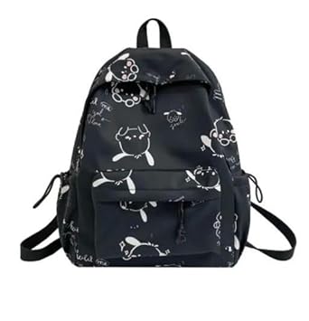 20L School & Travel Backpack with Bottle Compartment Trendy Water-Resistant High-Capacity Bag for Men, Women, Boys & Girls Laptop College Bag Black