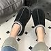 Hoaeiewds Fashion Platform Slippers for Kids Casual Outdoor Non Slip Fuzzy Mini Boots Girl Boys Comfortable Toddler Warm Indoor Plush Slippers Big Kid Little Kid(Black-25)