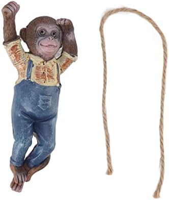 Garden Monkey Statues Cute Simulation Resin Hanging Monkey Garden Ornament for Outdoor Garden Lawn Patio