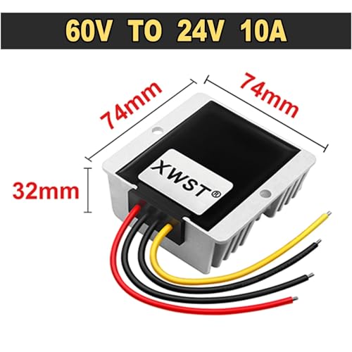 Convertidor de bajadora DC-DC 48V a 24V 10A e inversor buck estanco de voltaje 3