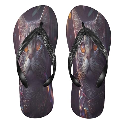 STAYTOP Funny Cat Flip Flops Sandals of Men's & Women's,Sandals Beach Slippers Shower Slides