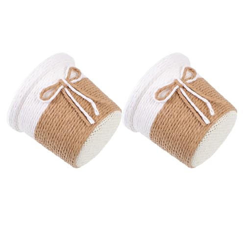 HOODANCOS Set 2 Cesti Intrecciati per Piante da Giardino e Fiori da Balcone Vasi Resistenti in Carta Intrecciata Pellicola Contenitori per Piantare Decorativi e Sicuri al Tatto 105X9