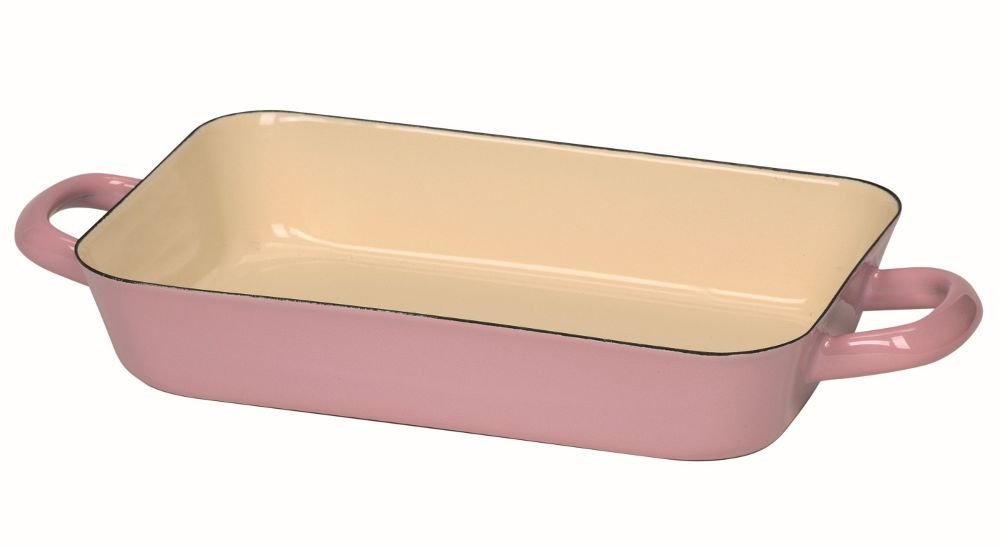 Riess Classic - Household Articles Colour/Pastel Rectangular Baking Dish, Diameter-26/17 Pink