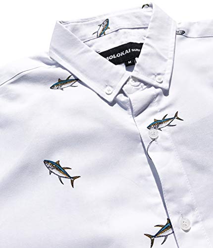 Image of Molokai Surf Button Down Slim Fit Hawaiian Short Sleeve Shirts