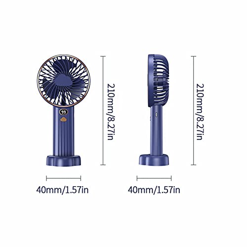 Mini Handheld Fan Battery Operated Personal Portable Display Digital Desk Fan 5 Speed Adjustable Usb Rechargeable Fan Powerful Eyelash Fan For Kids Girls Women Men Indoor Outdoor Travelling (Style-1) #TOP6