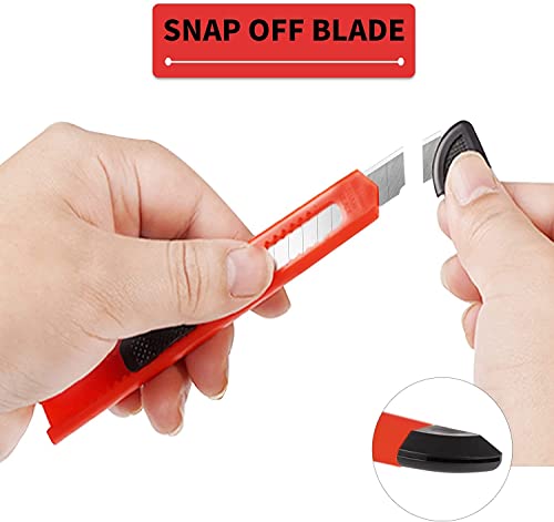 Image of DIYSELF 96-Pack Box Cutters - Premium Utility Knives for Home, Office, Warehouse - Retractable Razor Blades for Cardboard, Boxes, and Cartons (4 Vibrant Colors)