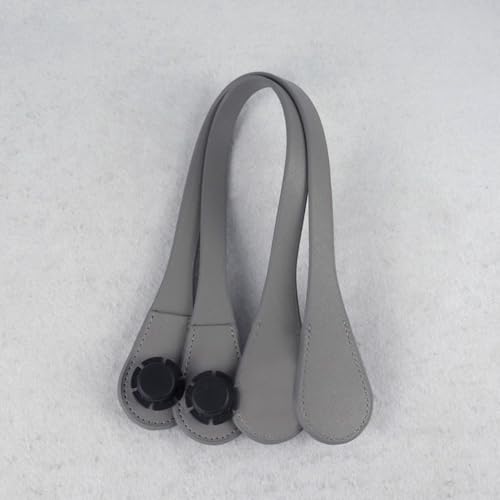 Nouveau 1 Paire de Long Court obag Mince PU poignées en Cuir pour O Bag Bracelets à Main à l'épaule Accessoires (Nouveau Gris 51cm)