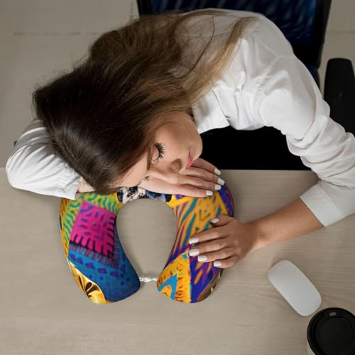 Almohada de poliéster con diseño ergonómico para viaje miniatura 7