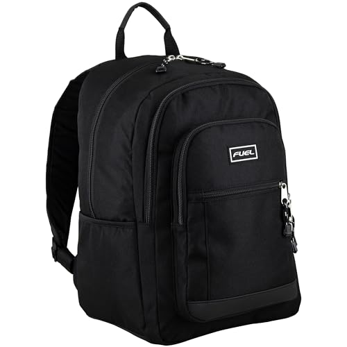 FUEL Laptop Durable Hiking Travel Commuter Carry On Casual Daypack Classic Bag Backpack, Black2