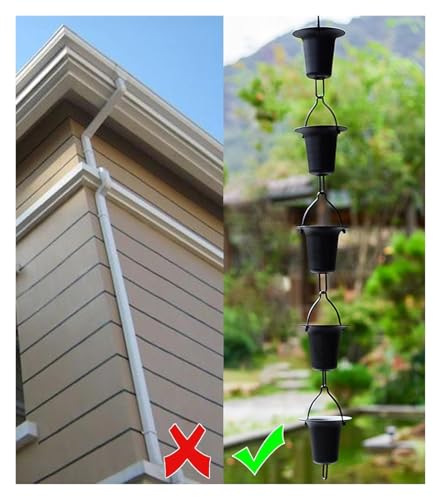 Chaîne de pluie de rechange robuste avec coupelles au design épuré - 6
