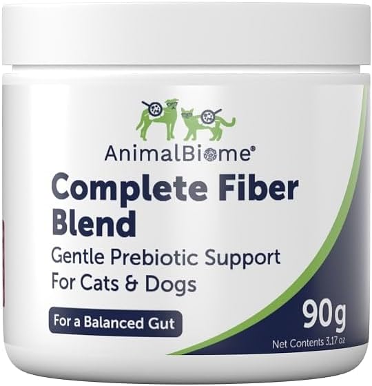 AnimalBiome Complete Fiber Blend Prebiotic Powder for Cats and Dogs – Pet Fiber Supplement for Digestive Support & Stool Quality – Fiber for Dogs and Cats, 90g