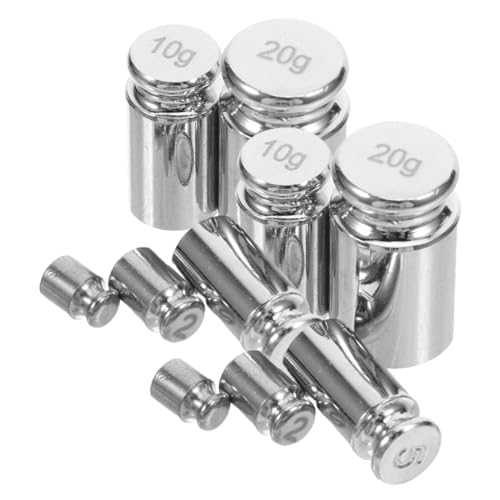 HEALLILY 10pcs Mini Weights Set Calibration Weights for Gram Scale Precision 1g 2g 5g 10g 20g for Lab Jewelry Use