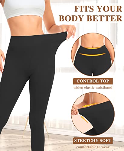 DOCUMO Women's Tights 80 Denier Opaque Tights Soft Solid Color High Waist Stretchy Pantyhose3