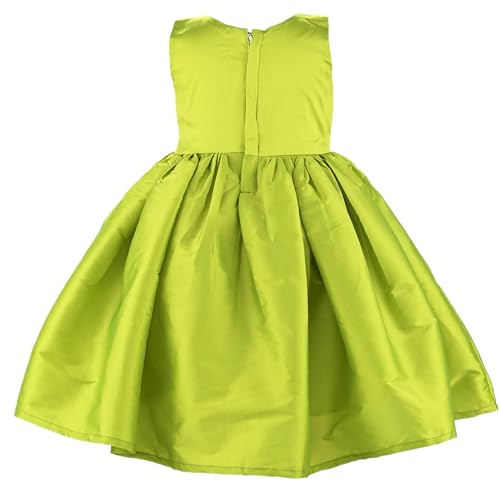 Image of Stanwells Kids Baby Girls Frocks Knee Length Birthday Ruffle Pattern Sleeveless Traditional Beautiful Embroidery Western Frock Princess Birthday Dress for Girls
