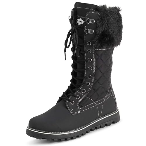 Bottes de neige anti-glisse et chaudes en fausse fourrure pour marcher l'hiver