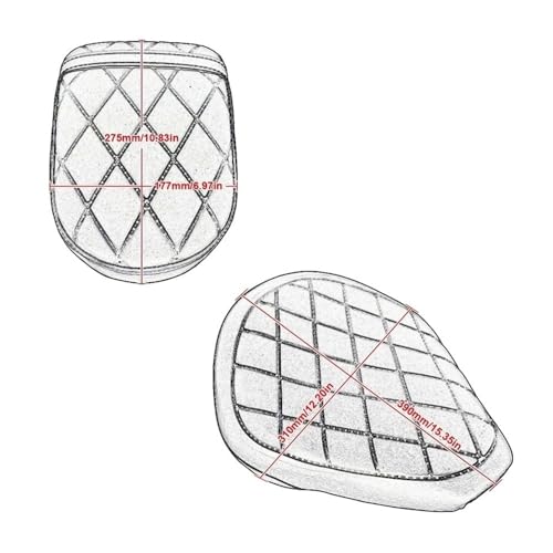 Asiento Motocicleta Sin Dolor Lumbar con Funda de Cojín Pasajero Rebel CMX 6