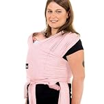Koala Babycare Baby Sling Easy to Wear - Certified Ergonomic Support - Multi-Purpose Stretchy Baby Carrier Suitable up to 9 kg - Baby Wrap Carrier for Newborn - Pink - Registered Design