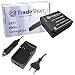 Produktbild 2in1 Set: Trade-Shop Kamera Li-Ion Akku 750mAh + Ladegerät mit KFZ Adapter kompatibel mit Panasonic Lumix DC-TZ202 DC-ZS220GK DC-TZ90 DC-TZ95 DC-TZ200