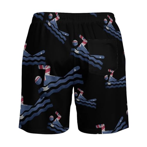 Australian Flag Swimming Australia Beach Shorts for Men Swim Trunks Quick Dry Swim Shorts with Compression Liner Pocket4