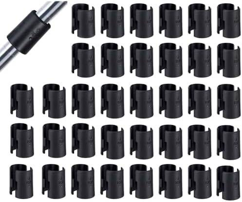 Swesy 72 Pack 36 Pairs Wire Shelving Shelf Lock Clips for 1 inch Post- Shelving Sleeves Replacements for Wire Shelving System