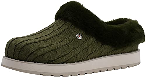 Image of Skechers Women's Keepsakes Ice Angel Sneaker | Casual slipper, Memory Foam footbed, Soft sweater knit upper, Faux-Fur Lining, Flexible indoor and outdoor outsole