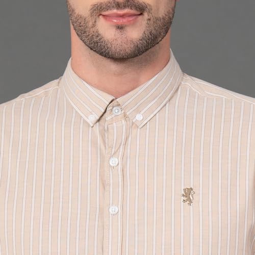 Image of Red Tape Striped Regular Fit Shirt For Men | Comfortable & Stylish