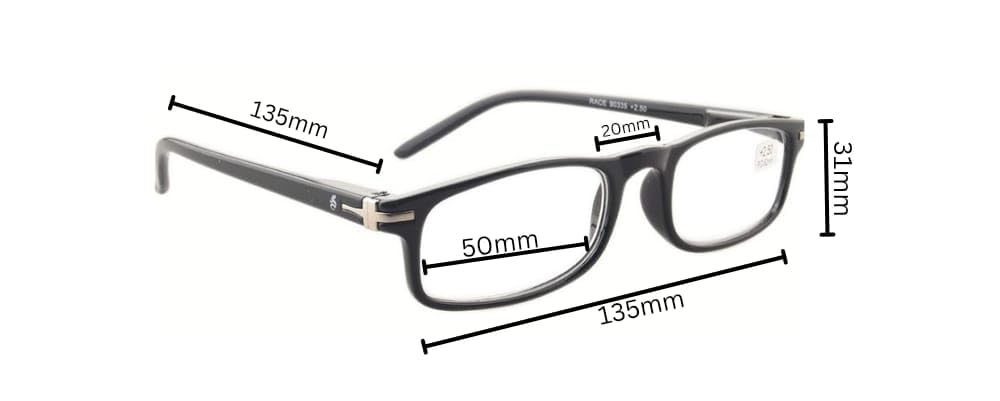 ESPERTO READERS Race Reading Glasses For Men & Women +1.00 to +3.00 Power - Black (+1.50) 2