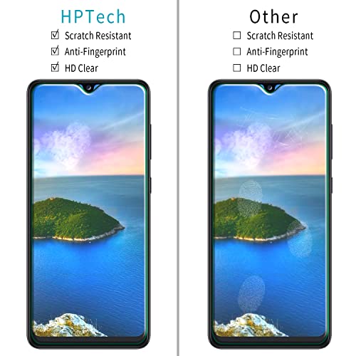 Hptech (2 Pack) Designed For Samsung Galaxy A32 4G / Galaxy A22 4G / Galaxy A31 (Not Fit For Galaxy A32 5G) Tempered Glass Screen Protector, 9H Hardness, Case Friendly, Anti-Scratch, Bubble Free #TOP1