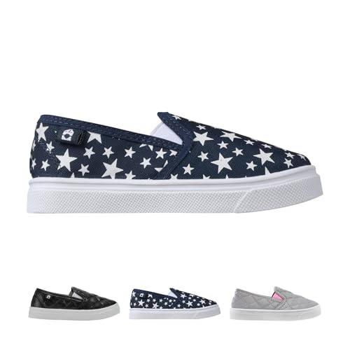 Oomphies Madison Girls Slip-On Sneakers – Comfortable Elastic Strap, Cushioned Footbed, Durable Rubber Sole & Stylish Design
